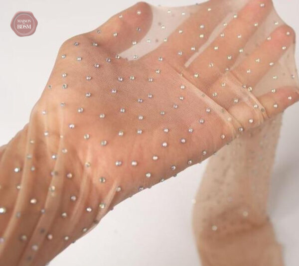 Collants sexy avec détails en strass pour soirée