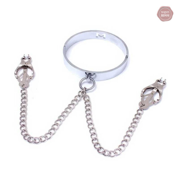 collier-acier-pinces-tetons-papillon-1 Collier Acier Pinces Tétons Papillon