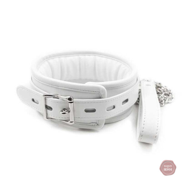 collier-bdsm-blanc-1 Collier BDSM blanc pour des jeux de rôles intenses