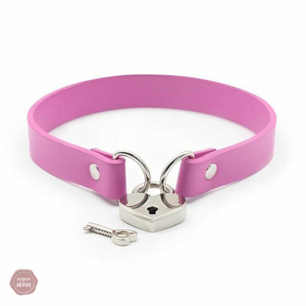 Accessoire de domination en cuir avec cadenas