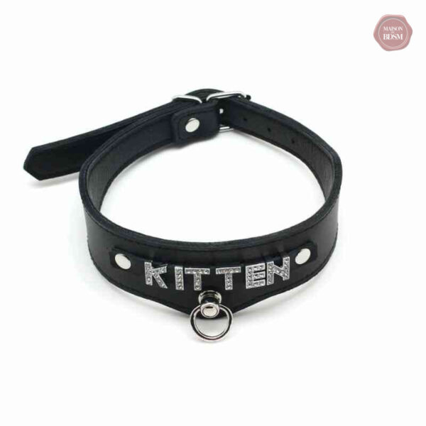 collier-bdsm-chaton-1 Collier BDSM Chaton en cuir noir