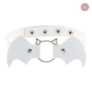 Collier en cuir pour jeux BDSM, style gothique