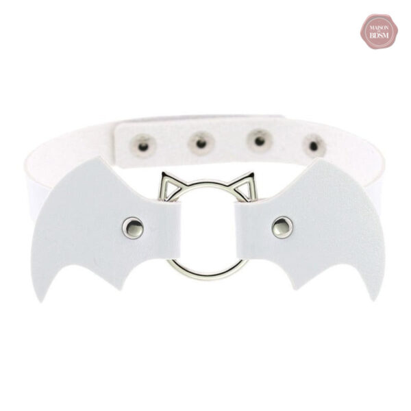 Collier en cuir pour jeux BDSM, style gothique
