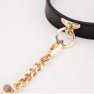 Collier BDSM Luxe en cuir et métal élégant