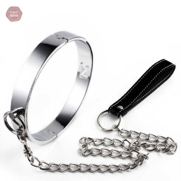 collier-bdsm-metal-1 Collier BDSM métal avec laisse intégrée