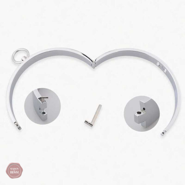 Collier en métal robuste pour pratiques BDSM