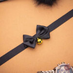 Collier en cuir BDSM avec nœud papillon stylé