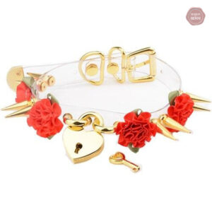 Collier de soumission avec détails en métal pour un style audacieux
