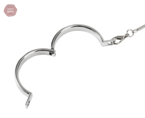 Laisse attachée à un collier verrouillable en métal