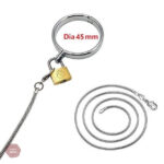 Accessoire de bondage : collier et laisse en métal