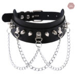 Collier gothique chaîne en style BDSM