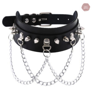 Collier gothique chaîne en style BDSM