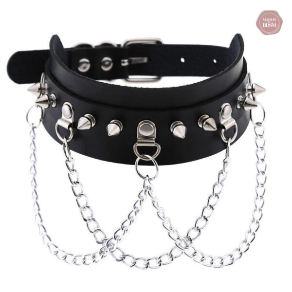 collier-gothique-chaine-1 Collier gothique chaîne en style BDSM