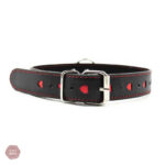 Collier en cuir pour pratiques BDSM, motif cœur