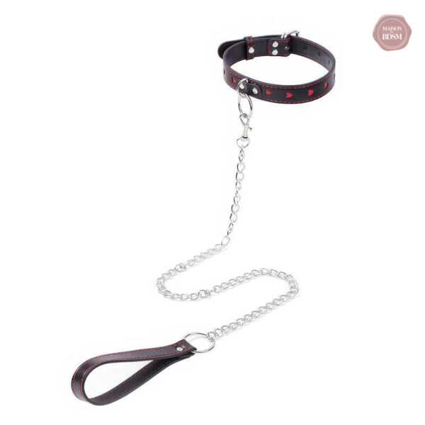 collier-laisse-coeurs-1 Collier Cœurs pour pratiques BDSM