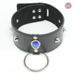 Accessoire BDSM : collier avec laisse pour jeux de rôle