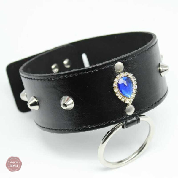 Collier en cuir pour expériences BDSM et domination