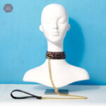Collier Laisse Serpent en cuir pour BDSM