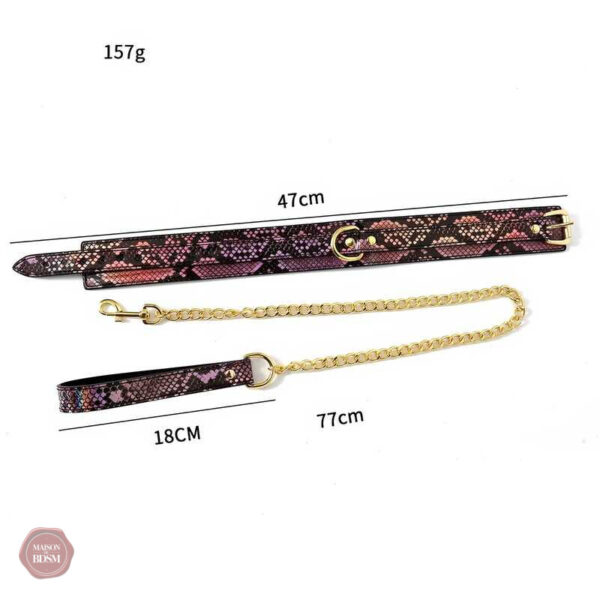 Collier stylé avec motif serpent pour adultes