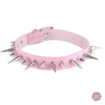 Collier BDSM en cuir végan, look provocateur
