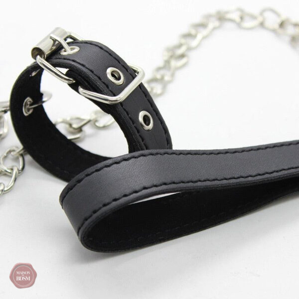 Collier testiculaire avec chaîne, ajustable pour une utilisation confortable
