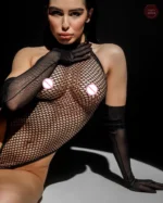Costume sexy en filet pour des moments de séduction
