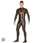 Combinaison sexy en latex, ajout de chaussettes