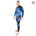 Vêtement en latex bleu pour homme