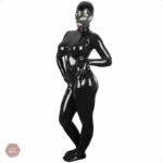 Combinaison latex femme intégrale élégante et ajustée