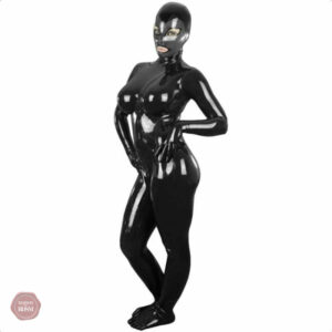 Combinaison latex femme intégrale élégante et ajustée