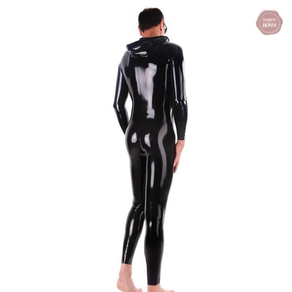 Tenue en latex, homme, capuche, parfait pour les soirées spéciales