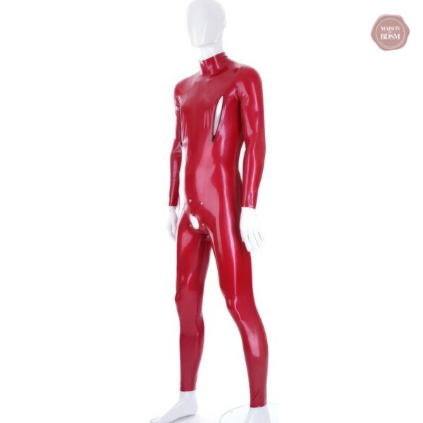 combinaison-latex-homme-pochette-1 Combinaison latex homme avec pochette intégrée