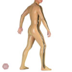 Vêtement en latex transparent pour homme, style combinaison avec chaussettes