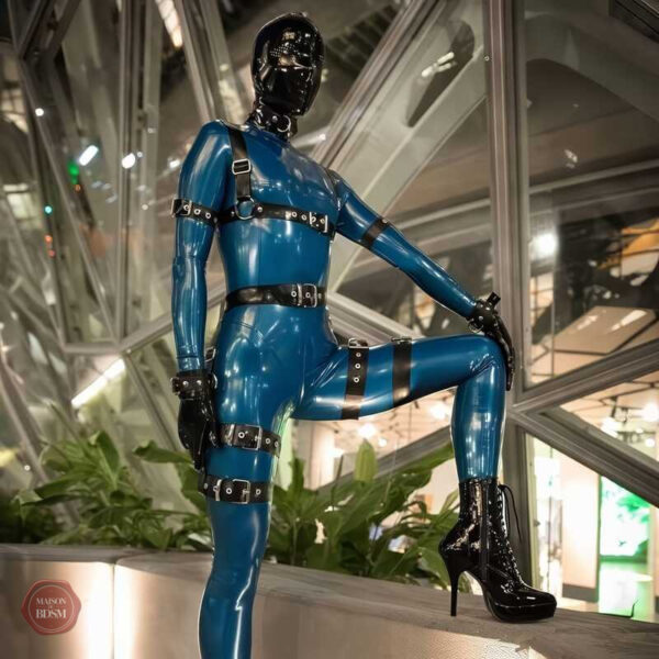 Vêtement en latex ajusté, idéal pour des tenues originales