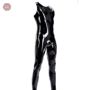Combinaison latex sans manches élégante et ajustée