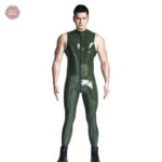 Combinaison latex sans manches pour homme