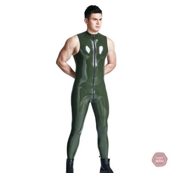 Mode latex pour homme, combinaison ajustée