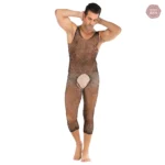 Lingerie adulte en résille pour look travesti