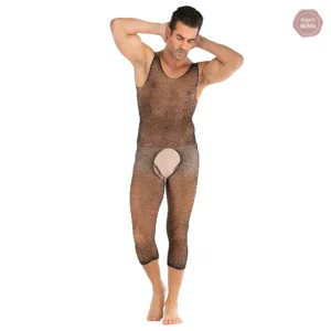 Lingerie adulte en résille pour look travesti