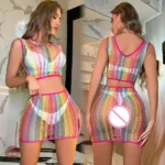 Look unique avec la combinaison sexy arcenciel