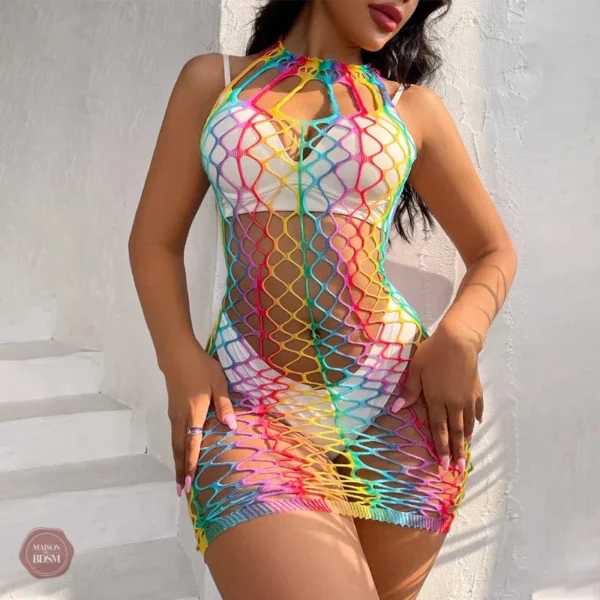 Tenue sexy en résille pour travestis