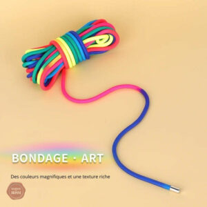 Corde colorée pour bondage, souplesse et résistance