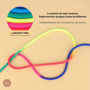 Accessoire BDSM : corde multicolore pour jeux érotiques