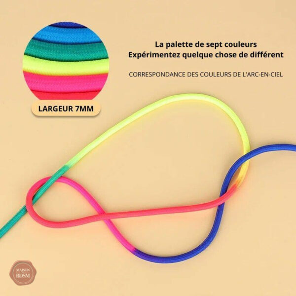 Accessoire BDSM : corde multicolore pour jeux érotiques