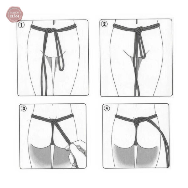 Corde flexible pour bondage, adaptée aux jeux de soumission