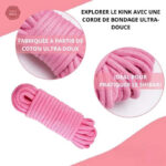 Corde rose pour décoration et liaison dans le BDSM