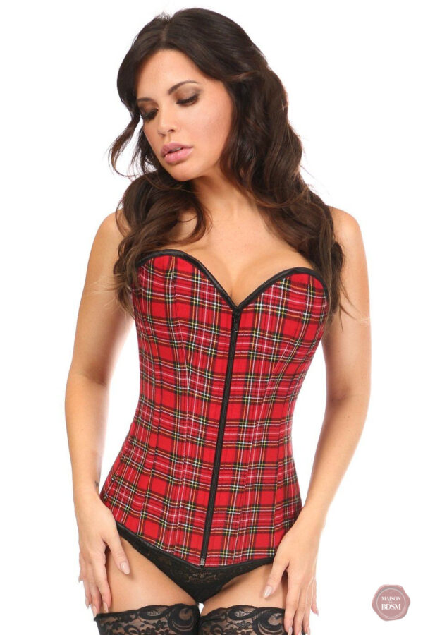 corset-surbuste-a-carreaux-1 Corset surbuste à carreaux pour costume sexy et cosplay