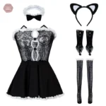 Tenue de soirée érotique avec détails en dentelle