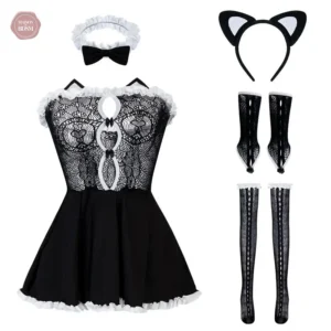 Tenue de soirée érotique avec détails en dentelle