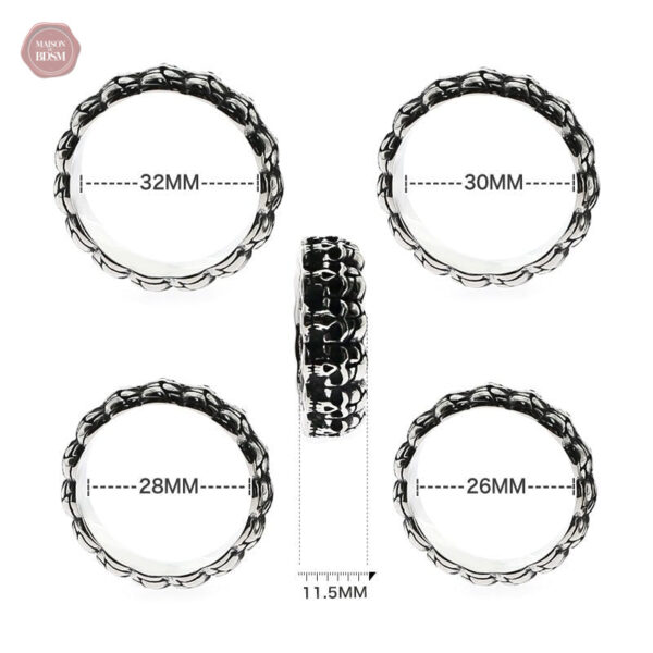 Accessoire gothique : anneau de gland avec motifs sombres